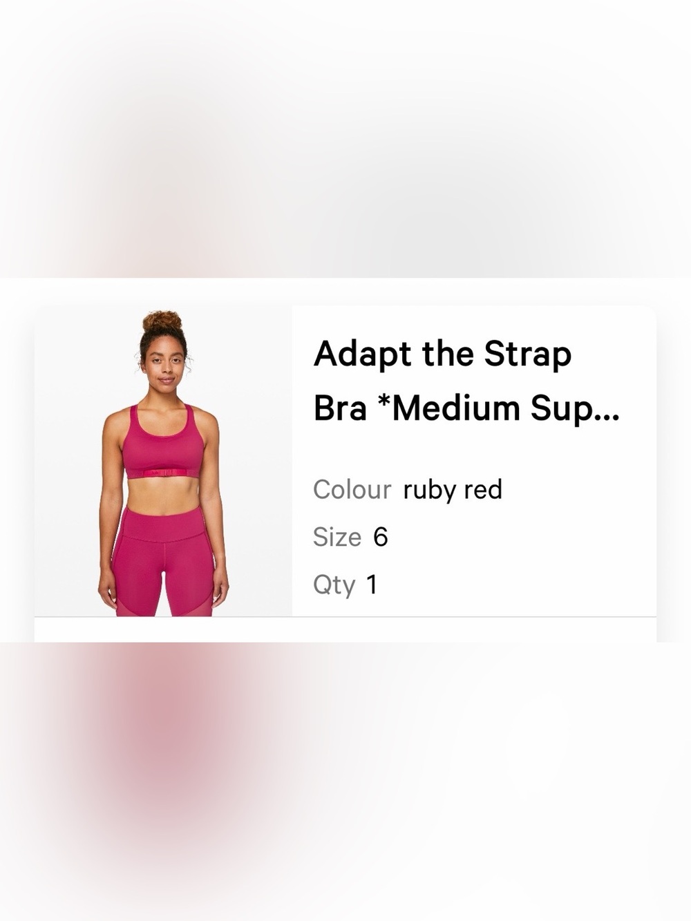 lululemon athletica Adapt the Strap Bra - Ruby Red